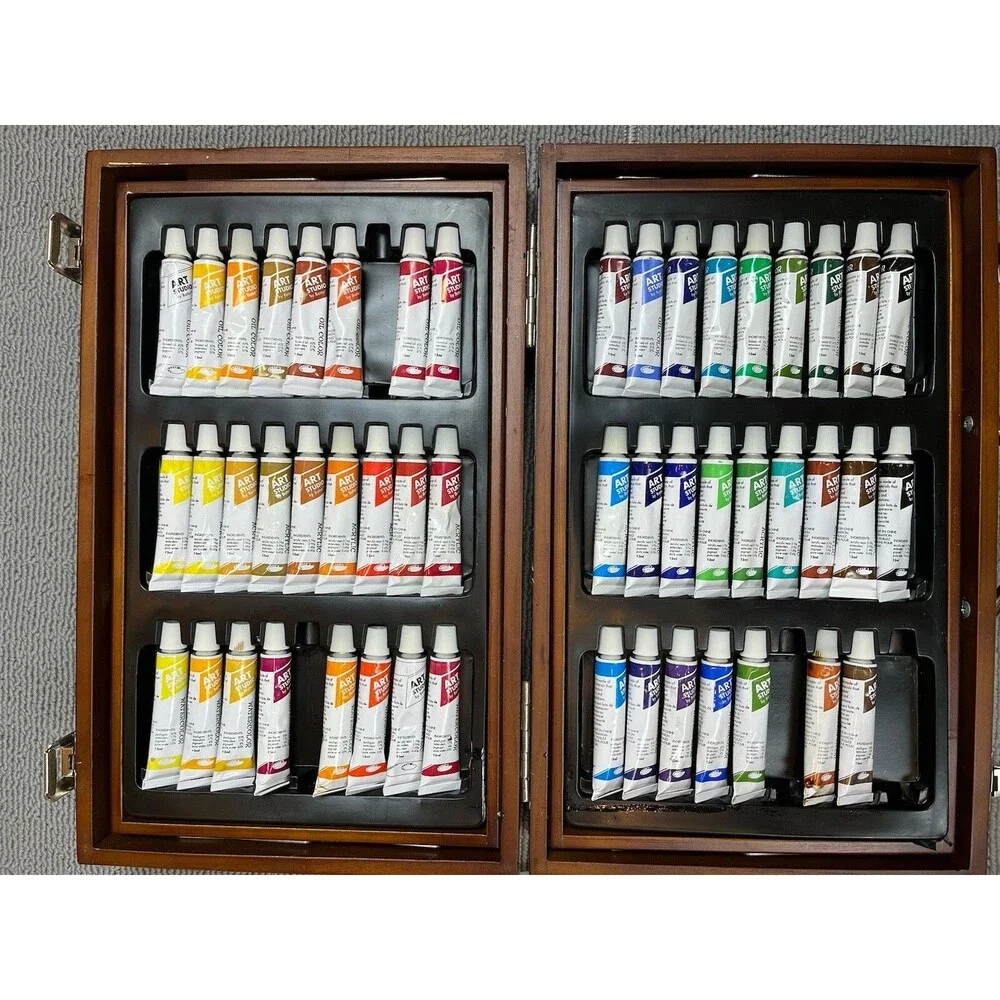 ART‎ STUDIO BY BATTAT Set, Art Supplies, 2-Tier Wood Case, Very Lightly Used